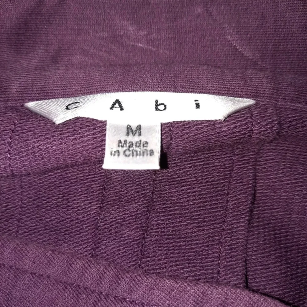 Cabi M Purple Button Front Jacket Collared 100% Cotton coat Blazer Peacoat top - Picture 4 of 4